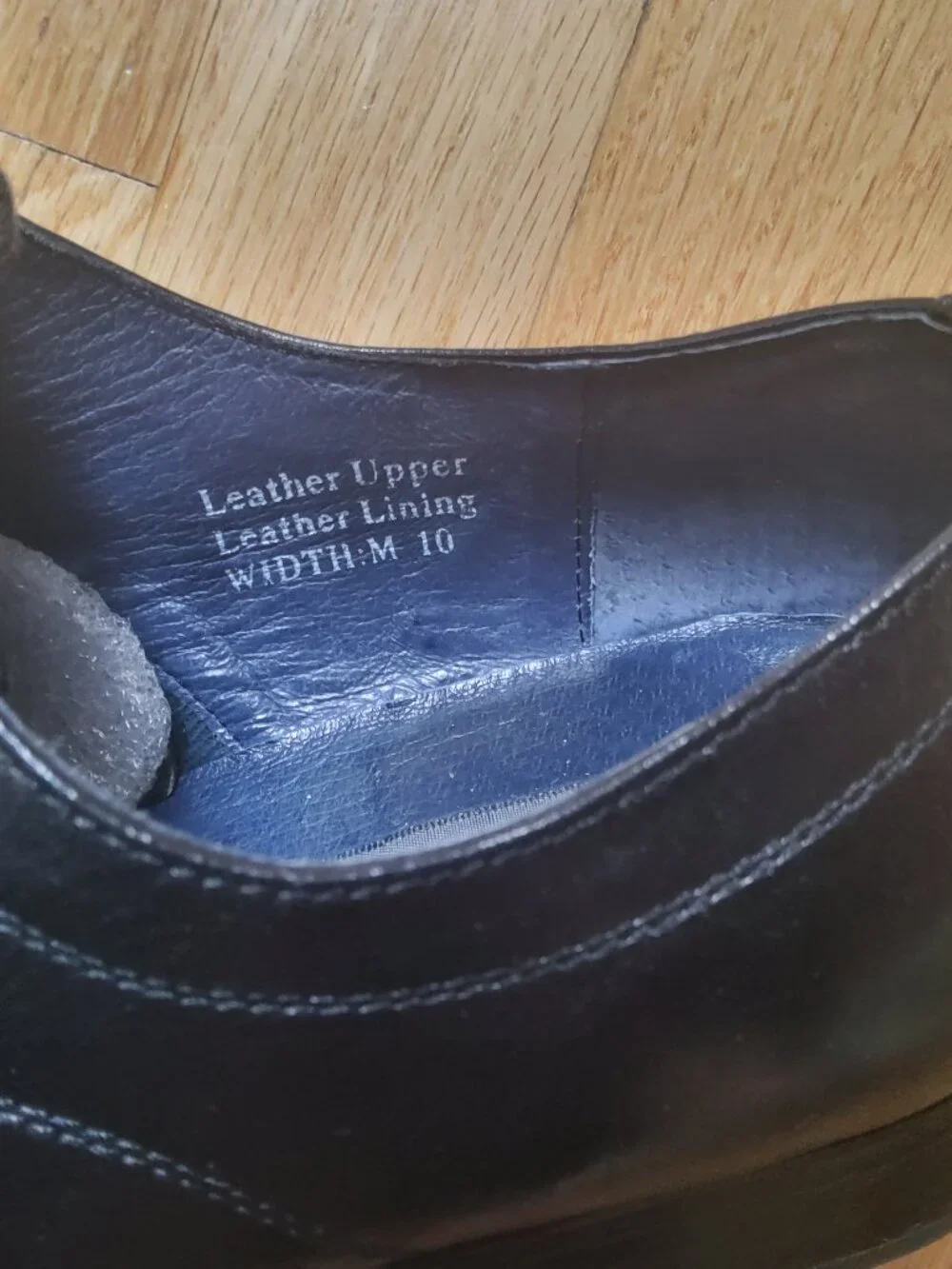 CARLO PRADI BLACK LEATHER DRESS DERBY SHOES MEN'S SIZE 10M